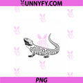Aesthetic Bearded Dragon PNG, Tropical Outline PNG