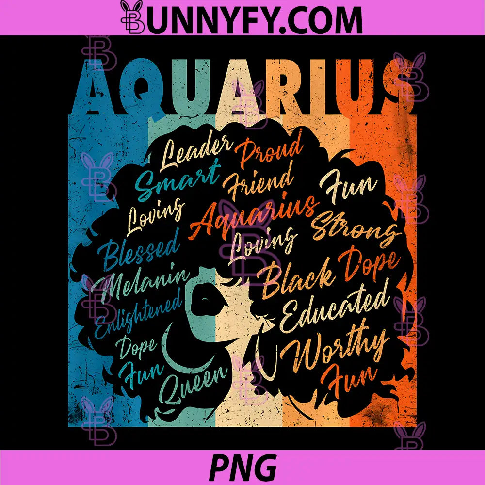 African American PNG, Zodiac Birthday Aquarius PNG
