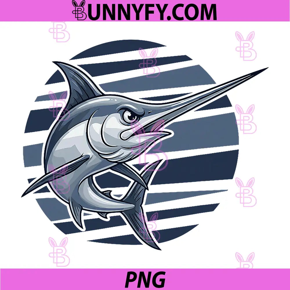 Aggressive Marlin PNG, Swordfish Deep Sea Fishing PNG