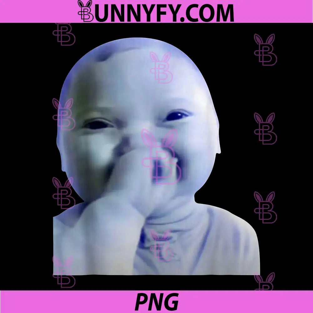 Ai Baby Meme Funny Holding PNG, Laughing Baby Meme Brainrot PNG