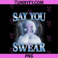 Ai Baby PNG, Funny Laughing Say You Swear Holding Laugh Brainrot PNG