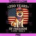 Akitas Dog 250 Years of Freedom PNG, USA Flag 4th July PNG
