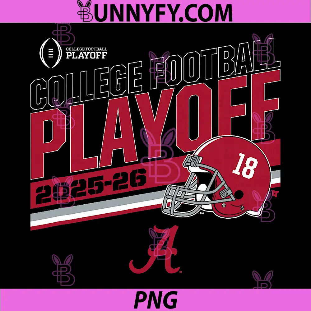 Alabama Crimson Tide PNG, College Football Playoff Stripe 2025 PNG
