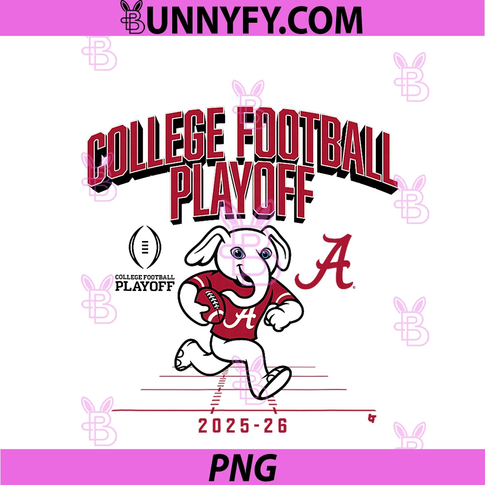 Alabama Crimson Tide College PNG, Football Playoff Mascot 2025 PNG