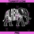 Alabama Elephant Vintage Retro Art PNG, Southern State Pride Design PNG