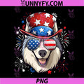 Alaskan Malamute Patriotic USA Flag PNG, 4th of July Dog Lover Performance PNG