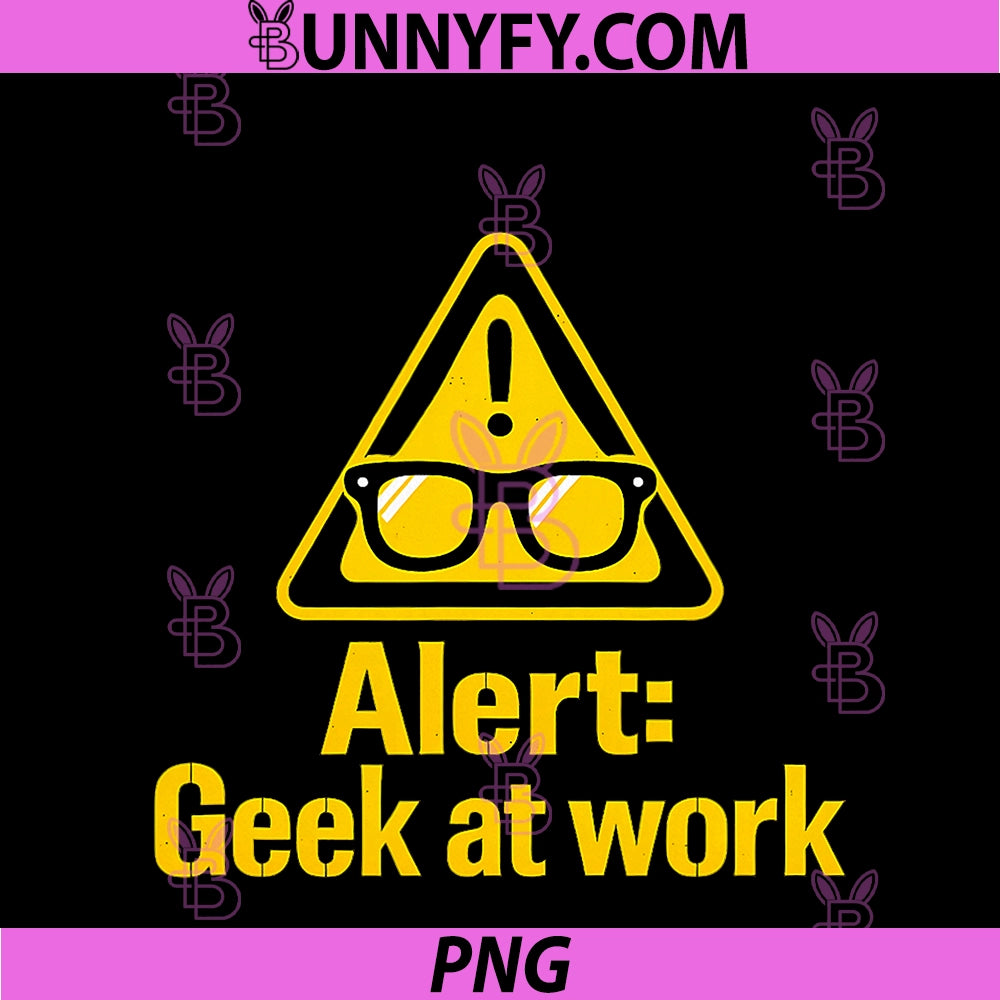 Alert Geek At Work PNG, Caution Triangle IT Reboot Humor PNG