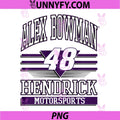 Alex Bowman 48 Hendrick PNG, Motorsports Licensed Red PNG