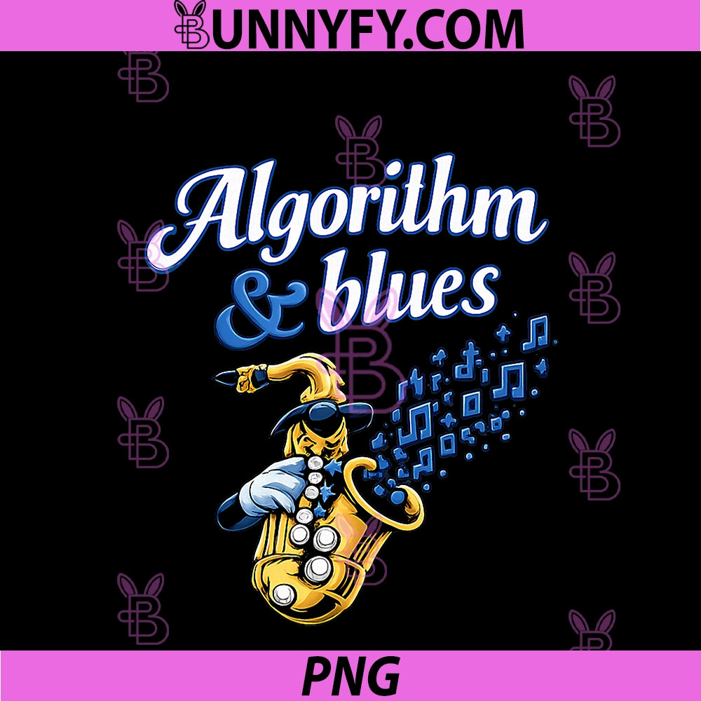 Algorithm & Blues PNG, IT Reboot Humor Saxophone Graphic PNG