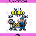 All Clog Entries Barred PNG, Plumber Pipe Pun Graphic PNG