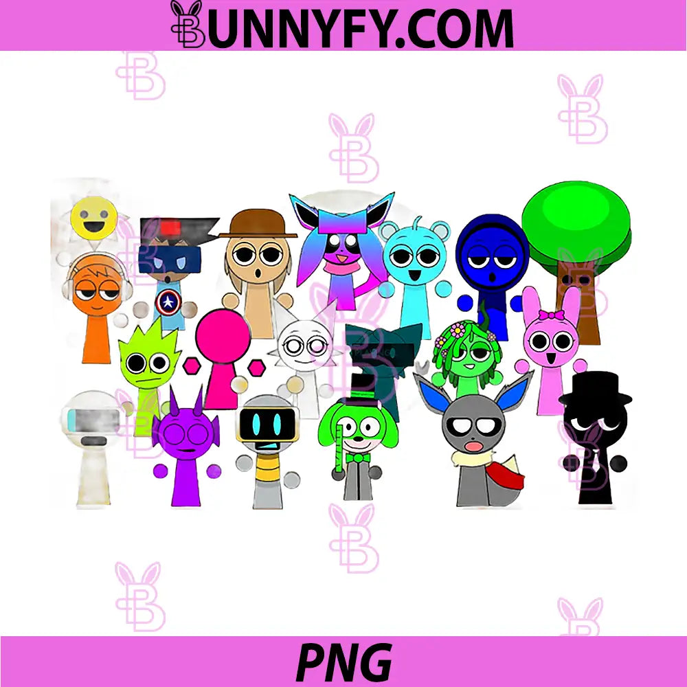 All Sprunky PNG, Funbot Simon Jevin Tunner Pinki PNG