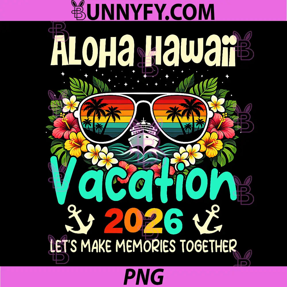 Aloha Hawaii Family Trip 2026 PNG, Making Memories Vacation PNG