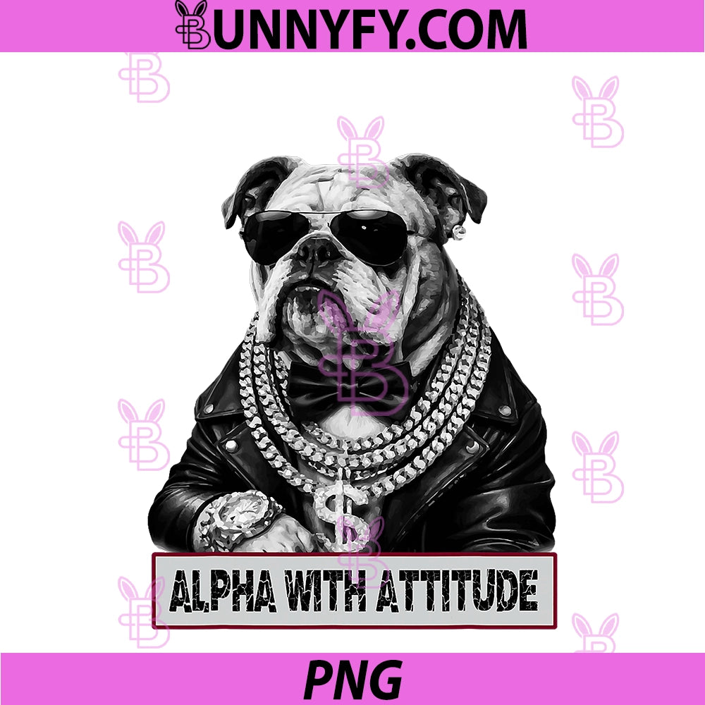Alpha With Attitude PNG, Dapper Bulldog Boss Canine Swagger PNG
