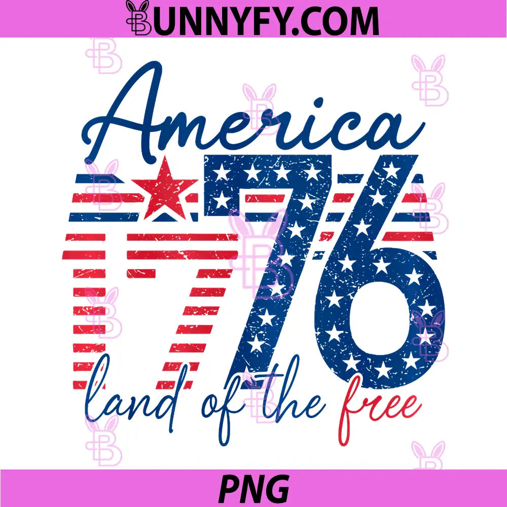 America 1776 Land of the Free PNG, Patriotic 4th of July PNG