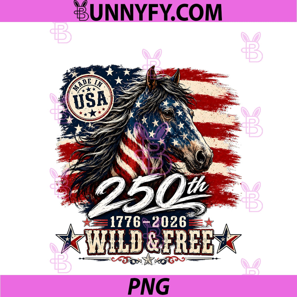 America 250 Horse PNG, Patriotic Western USA 1776 2026 PNG