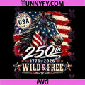 America 250 Horse Patriotic PNG, Western USA 1776 2026 PNG