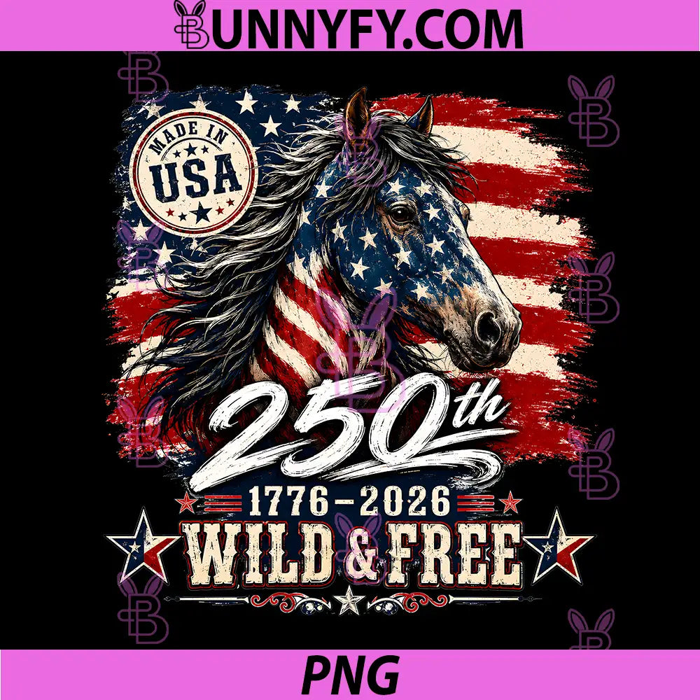 America 250 Horse Patriotic PNG, Western USA 1776 2026 PNG
