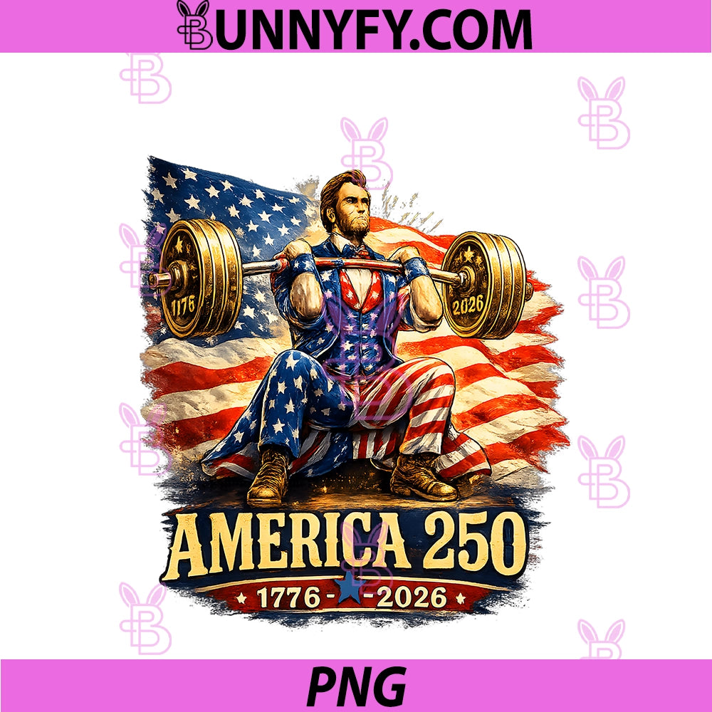 America 250 Patriotic 1776 2026 Freedom PNG, Weightlifting Gym PNG