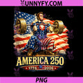 America 250 Patriotic 1776 2026 PNG, Freedom Weightlifting Gym PNG