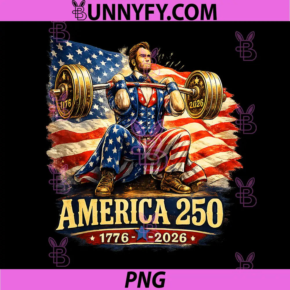 America 250 Patriotic 1776 2026 PNG, Freedom Weightlifting Gym PNG