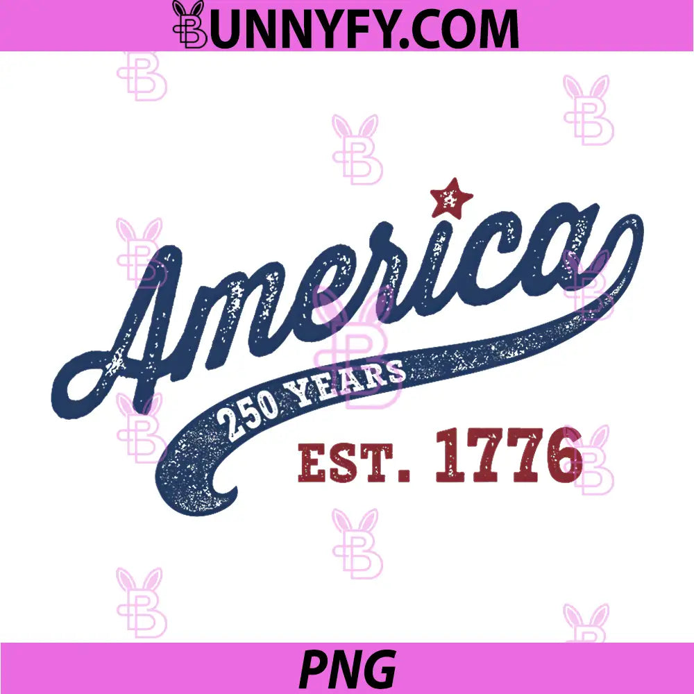 America 250 Years Est 1776 PNG