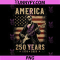 America 250 Years Vintage PNG, Abraham Lincoln Playing Guitar PNG