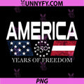 America 250 Years of Freedom PNG, US 250th Anniversary Patriotic PNG