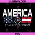 America 250 Years of Freedom PNG, US 250th Anniversary Patriotic PNG