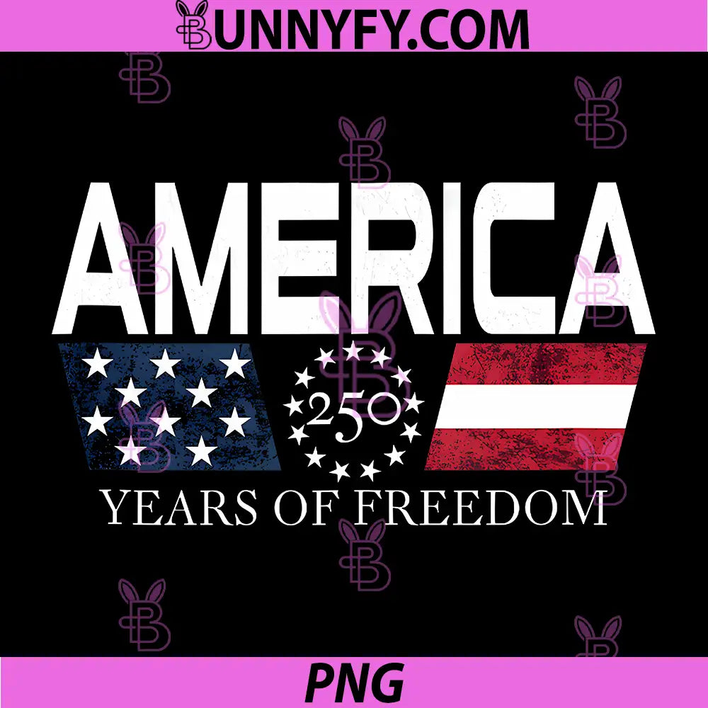 America 250 Years of Freedom PNG, US 250th Anniversary Patriotic PNG