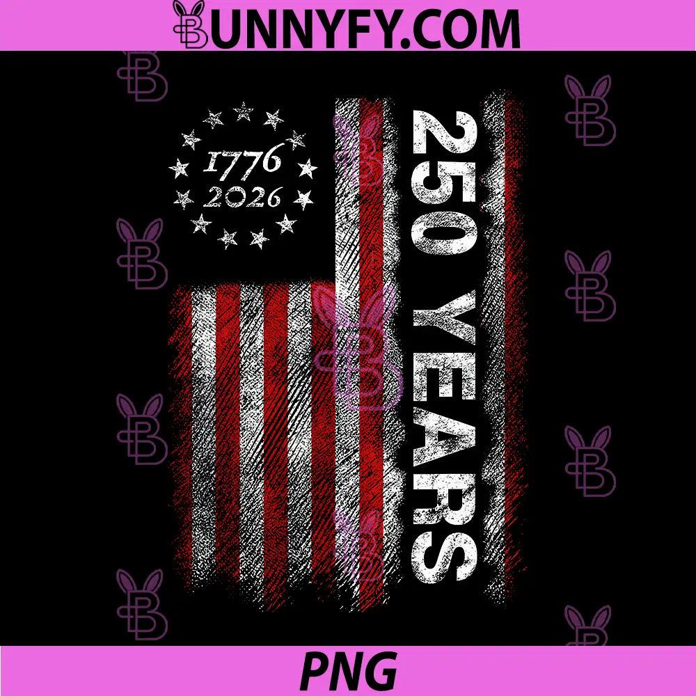 America 250th Anniversary PNG, 250 Years Patriotic 4th of July PNG