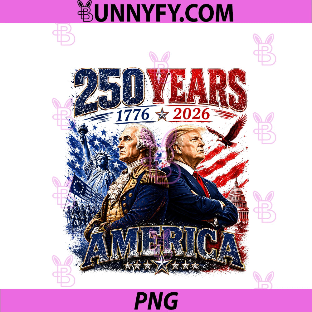 America Anniversary 250th Washington 250 Years PNG, 4th Of July PNG