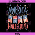 America Hallelujah Patriotic PNG, Christian 4th of July USA Flag PNG