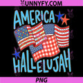America Hallelujah Patriotic PNG, Christian 4th of July USA Flag PNG