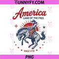 America Land Since 1776 Patriotic PNG, Cowboy 4th of July Western PNG