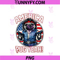 America Pug Yeah PNG, Funny Pug US Flag PNG