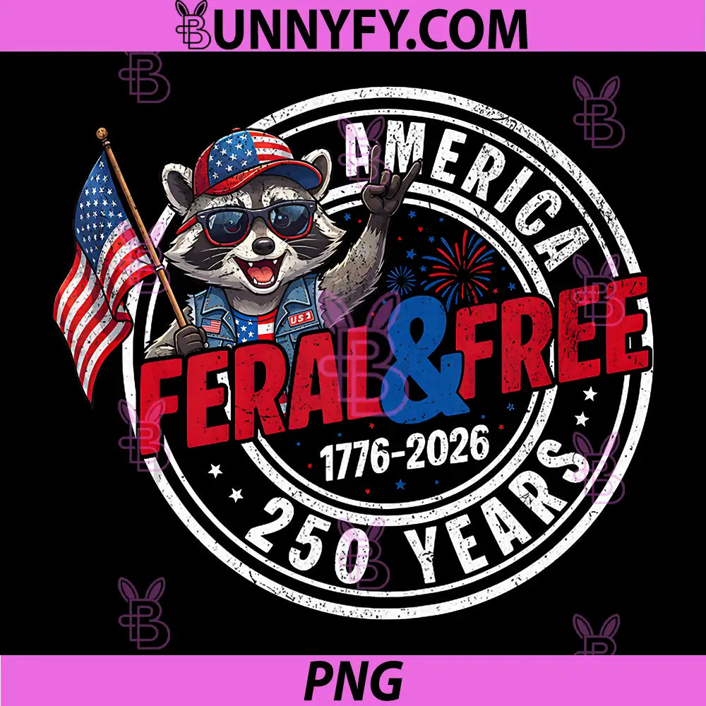 America Raccoon Feral & Free PNG, 250th 250 Anniversary USA PNG