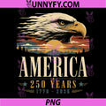 America Retro 250 Years 250th PNG, Anniversary USA 1776 2026 PNG