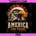 America Retro 250 Years 250th PNG, Anniversary USA 1776 2026 PNG