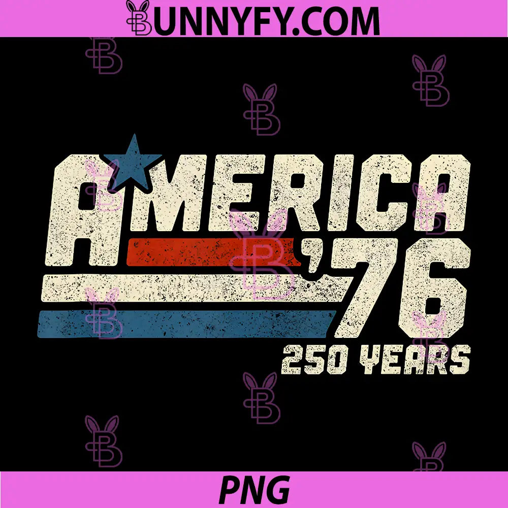 America Retro 250 Years PNG, 250th Anniversary USA 1776 2026 PNG