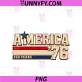 America Retro 250 Years PNG, 250th Anniversary USA 1776 2026 PNG
