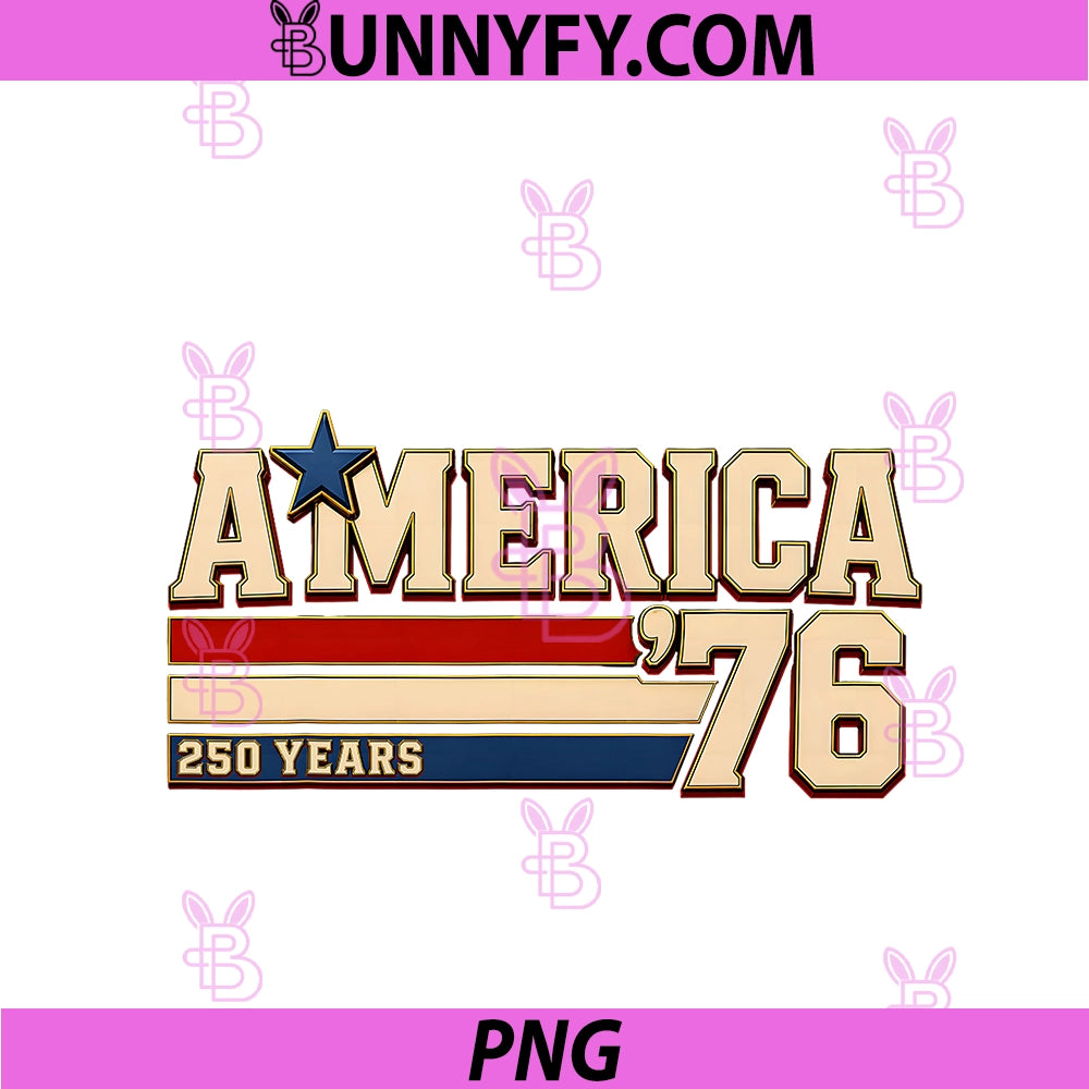 America Retro 250 Years PNG, 250th Anniversary USA 1776 2026 PNG