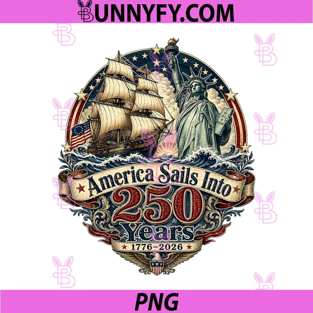 America Sails Into 250 Years PNG, Tall Ship Statue of Liberty PNG