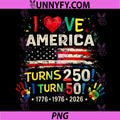America Turns 250 PNG, I Turn 50 I Heart Love to Finger Paint PNG