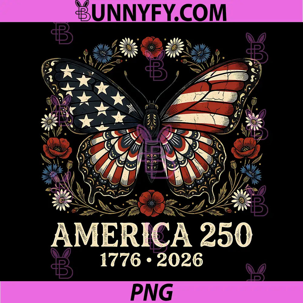 America USA Flag 250 1776 2026 PNG, 250th Anniversary 4th of July PNG