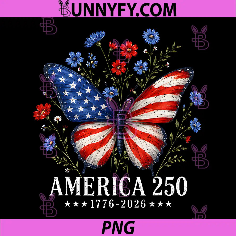 America US Flag 250 1776 2026 PNG, 250th Anniversary 4th of July PNG
