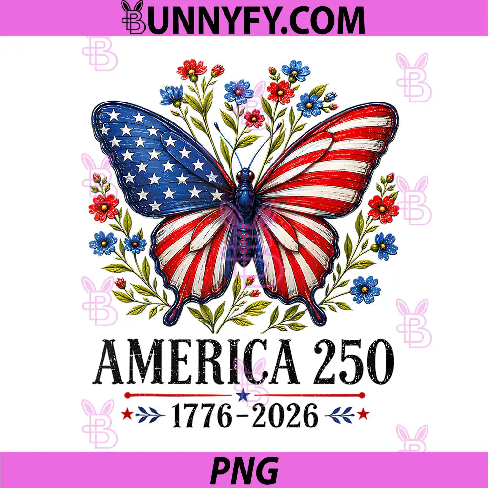 America US Flag 250 1776 2026 PNG, 250th Anniversary 4th of July PNG