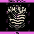 America US Flag Heart 1776 2026 PNG, 250th Anniversary 4th July PNG