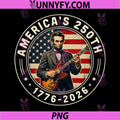 Americas 250TH 1776-2026 PNG, Abraham Lincoln Guitar PNG