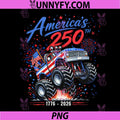 Americas 250th 1776 2026 PNG, Monster Truck 4th of July PNG