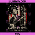 Americas 250th Trump Playing Guitar PNG, 250 Years 1776 2026 PNG